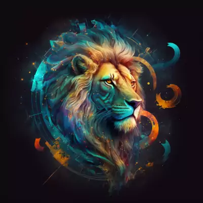 Signe astrologique Lion fort